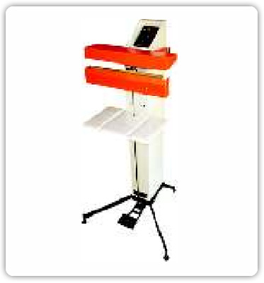 For plastic cover sealing, Ease of operation, Tilt able Sealing jaw and Adjustable rest tray